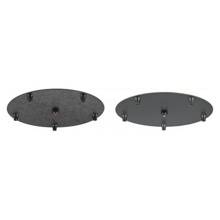 CAL LIGHTING 5 Lights Round Canopy For Line Voltage Pendants Diameter Is 10In Eve CP5R-PN-WH